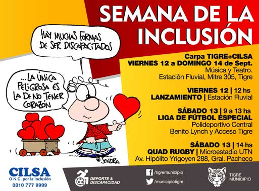 Tigre y CILSA, juntos en la Semana de la Inclusión Tigre y CILSA, juntos en la Semana de la Inclusión