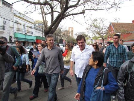 Guillermo Montenegro en San Isidro y el intendente de Vicente López, Jorge Macri