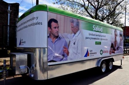La Unidad Sanitaria Móvil del Municipio hace controles médicos en escuelas primarias de San Fernando