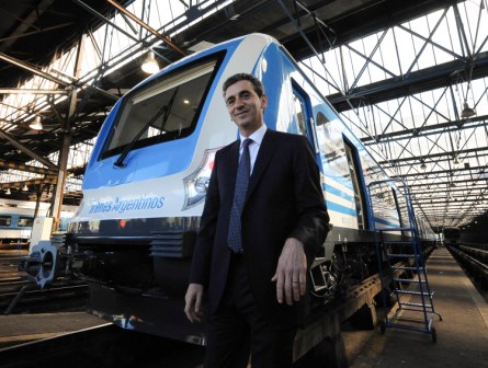 El ministro del Interior y Transporte, Florencio Randazzo, visitó hoy el taller de Victoria de la Línea Mitre