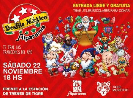La Navidad comienza en Tigre con un desfile mágico de Alparamis