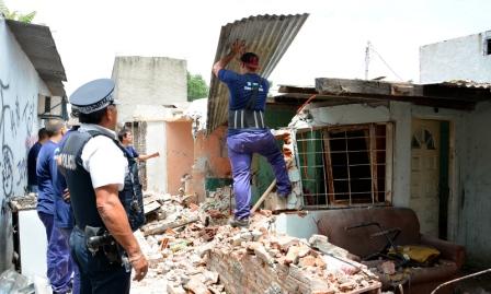 Destruyen tres búnkeres de droga en San Martín