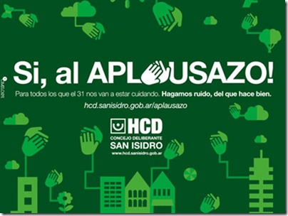 Aplausazo para homenajear a todos los que nos cuidarán el 31 Aplausazo para homenajear a todos los que nos cuidarán el 31