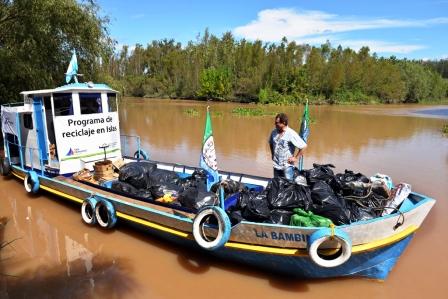 Luis Andreotti presenció una nueva salida del Programa Municipal de Reciclaje en Islas