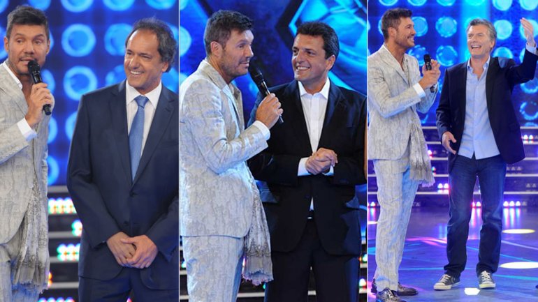 Tinelli volvió a la televisión junto a los principales candidatos presidenciales