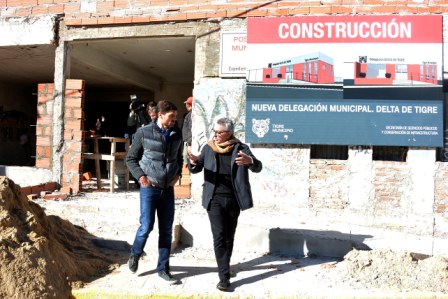 Julio Zamora recorrió las obras de la nueva Delegación Delta Julio Zamora recorrió las obras de la nueva Delegación Delta