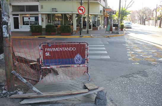 Acassuso: construyen dársena de giro en Eduardo Costa y Perú Acassuso: construyen dársena de giro en Eduardo Costa y Perú