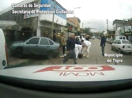 Un delincuente recibió una paliza por parte de comerciantes en Tigre Un delincuente recibió una paliza por parte de comerciantes en Tigre