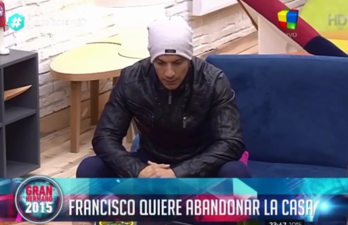 Tras una fuerte discusión Francisco abandonó la Casa de Gran Hermano Tras una fuerte discusión Francisco abandonó la Casa de Gran Hermano