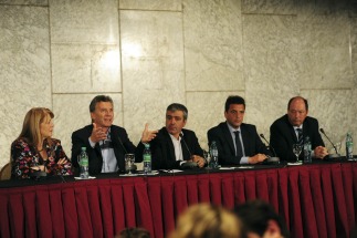 Massa, Macri y Stolbizer se mostraron juntos para pedir la transparencia de los comicios