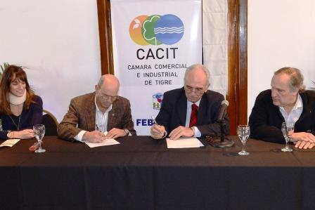se realizó la firma de un convenio entre la Cámara de Comercio e Industria de Tigre (CACIT) y la Asociación Civil INDESER en el marco de  cooperación para el desarrollo de Programas de calidad e inocuidad de alimentos producidos y comercializados en Tigre.