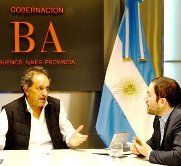 Matías Molle y Daniel Scioli se reunieron en las oficinas del Banco Provincia Matías Molle y Daniel Scioli se reunieron en las oficinas del Banco Provincia