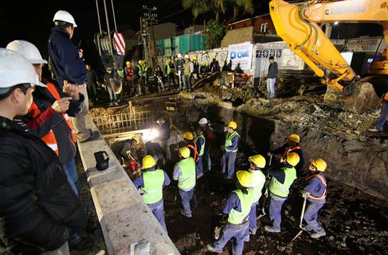 Se realizó el montaje de los puentes ferroviarios del túnel de Beccar Se realizó el montaje de los puentes ferroviarios del túnel de Beccar