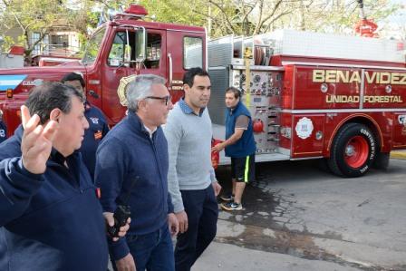 Los Bomberos Voluntarios de Benavídez exhibieron sus equipos