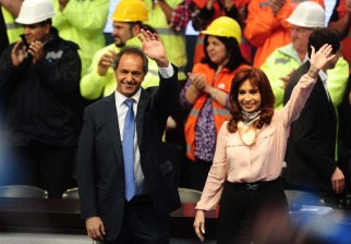 La Presidenta inauguró obras con Scioli a 20 días de las elecciones