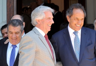 Scioli, con Tabaré Vázquez, confirmó que Urribarri será su Ministro de Interior y Transporte