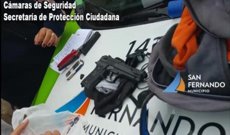 San Fernando: ladrón armado detenido gracias a las Patrullas y Cámaras de Seguridad municipales