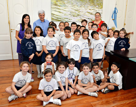 Andreotti recibió a los alumnos del Colegio San Luis