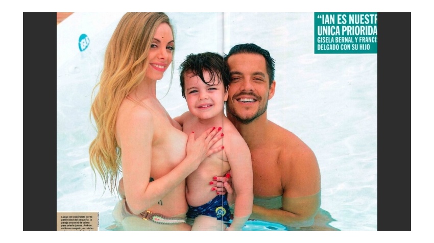 Polémica foto de Gisela Bernal con su hijo y Francisco Delgado