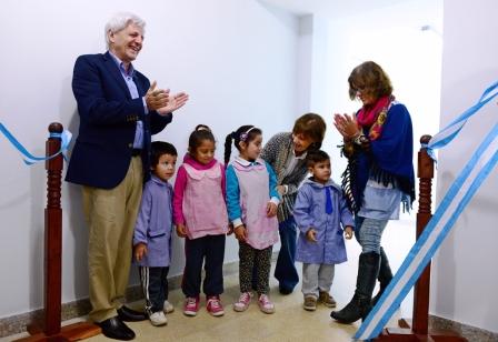 Luis Andreotti inauguró nuevas obras en un Jardín de Infantes