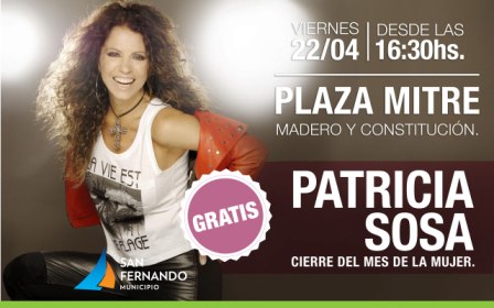 Show gratuito de Patricia Sosa en San Fernando Show gratuito de Patricia Sosa en San Fernando