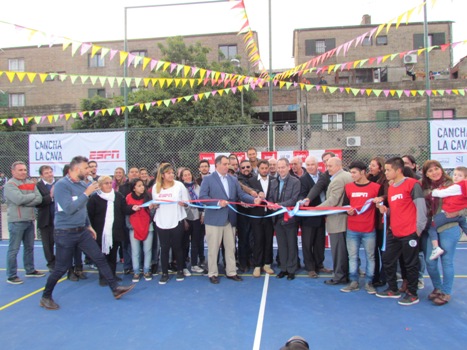 Nuevo espacio deportivo para los vecinos de La Cava en San Isidro