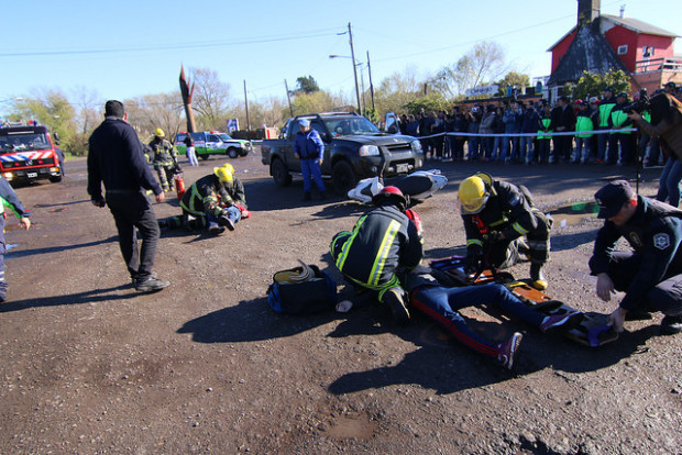San Isidro realizó un simulacro de accidente de tránsito San Isidro realizó un simulacro de accidente de tránsito