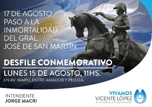 Se realizará un gran desfile Cívico-Militar en Vicente López Se realizará un gran desfile Cívico-Militar en Vicente López