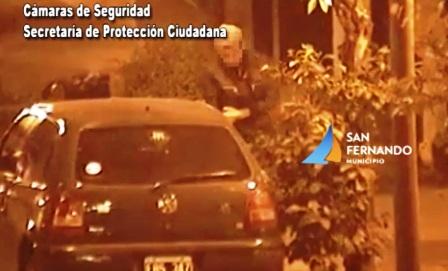 Intentó robar auto estacionado en San Fernando pero fue detenido gracias a las Cámaras de Seguridad 