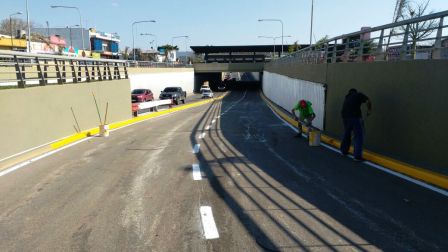 Renovaron la carpeta asfáltica en el túnel de Carupá Renovaron la carpeta asfáltica en el túnel de Carupá