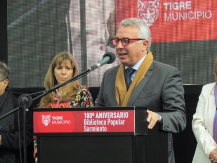 La Biblioteca Popular Sarmiento de Tigre celebró sus 100 años con un emotivo acto 