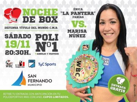 Érica “La Pantera” Farías defenderá en San Fernando su título de Campeona Mundial