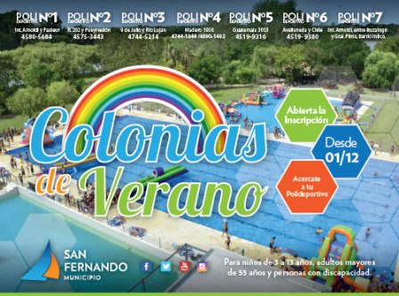 San Fernando abre la inscripción para las Colonias de Verano 2017 San Fernando abre la inscripción para las Colonias de Verano 2017