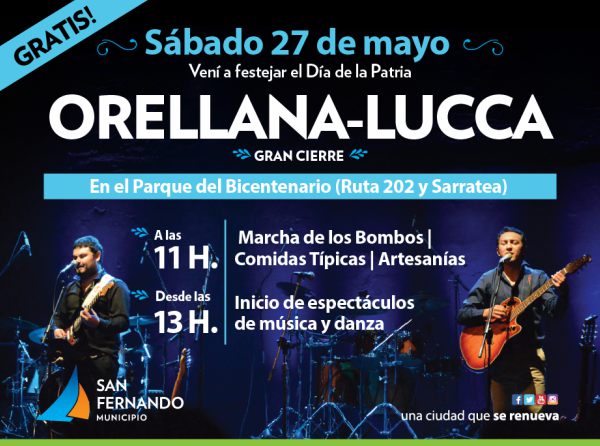 San Fernando celebrará el 25 de Mayo con un show artístico