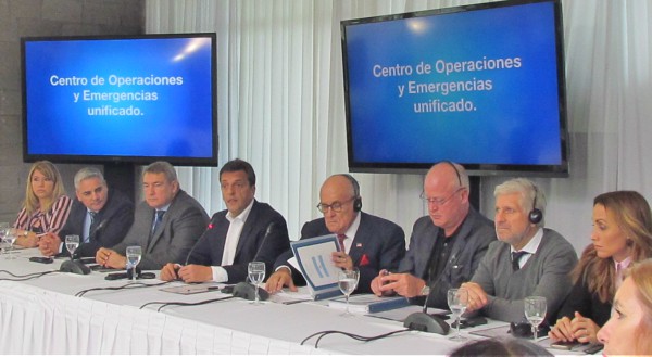Giuliani asistió a un encuentro con dirigentes sub 40 de 1País, junto al diputado y precandidato a senador Sergio Massa, donde se presentó un informe sobre la seguridad en la provincia de Buenos Aires.