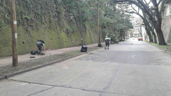 El Municipio realizó tareas de limpieza urbana en Punta Chica