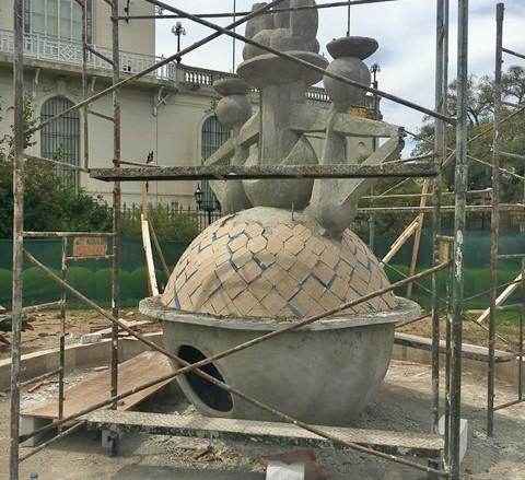 Avanza la construcción de la fuente “El jardín de las delicias” en el Museo de Arte Tigre.