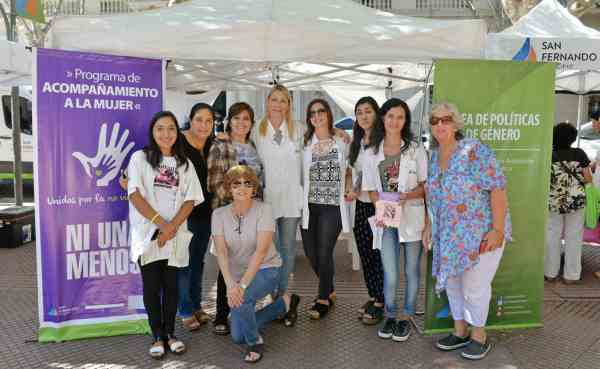 San Fernando organizó una jornada en Plaza Mitre por el Día Internacional de la Mujer