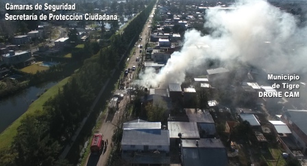 Voraz incendio en una casa, detectado rápidamente por el sistema Alerta Tigre Global