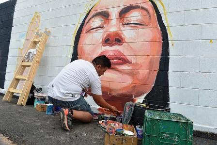 El arte de “Pintó Tigre 2” llegó a Ricardo Rojas