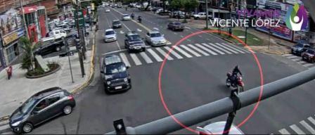 Vicente López: Persecución y detención de un ladrón en moto