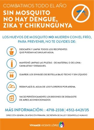 Campaña contra el Dengue en Vicente López: postas de prevención, todo el verano