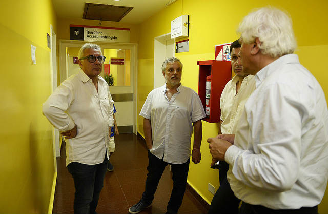 Julio Zamora y su equipo supervisaron la atención del Hospital Oftalmológico de Tigre