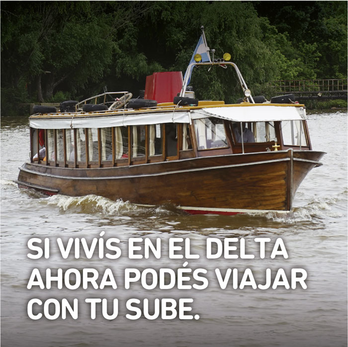 Ahora podrán viajar con la SUBE en el transporte fluvial manteniendo el beneficio de residente isleño.