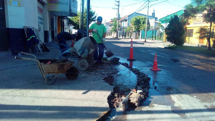 Mantenimiento de infraestructura urbana en Rincón de Milberg.