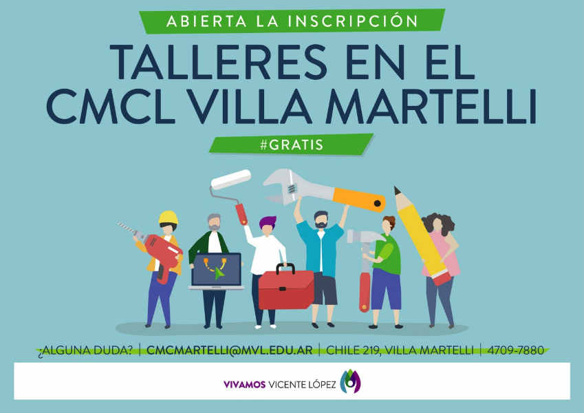 Vicente López: inscripción para cursos gratuitos en el CMCL Villa Martelli
