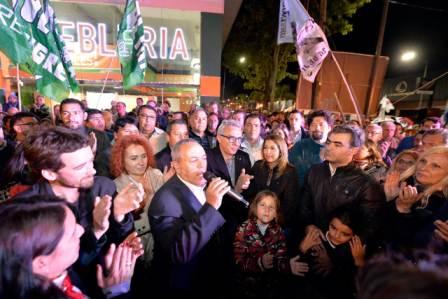 n la localidad de General Pacheco, el presidente del Partido Justicialista de Tigre, Julio Zamora, encabezó el acto alusivo al centenario del natalicio de Eva Duarte de Perón 