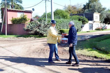 Julio Zamora supervisó obras realizadas con fondos municipales en Benavídez Sur3