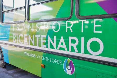 Vicente López inauguró un nuevo recorrido del Transporte del Bicentenario