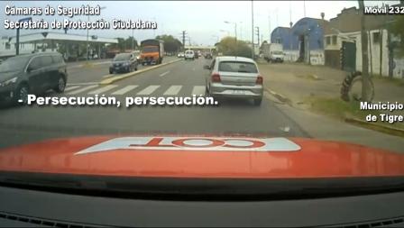 Impactante persecución en Tigre: conducía un auto robado, se tiró del vehículo en movimiento para escapar y fue detenido por el COT
